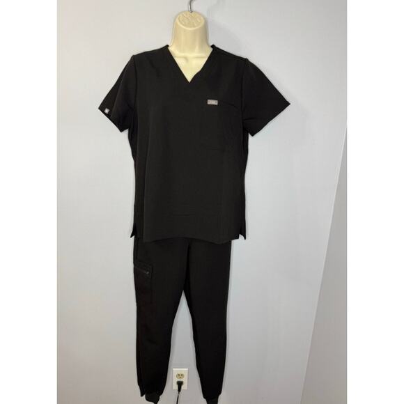Figs Zamora Scrub Jogger S & Catarina One-Pocke Top MP Set Black - Picture 2 of 10